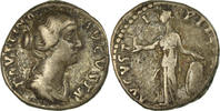 Denarius 157-161 Rome Münze, Faustina II, Roma, SS, Silber, RIC:495a