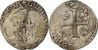 Frankreich Blanc à la couronne Münze, Louis XI, Lyon, S+, Billon -