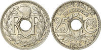 Frankreich 25 Centimes Münze, Lindauer, VZ+, Nickel, KM:867 -