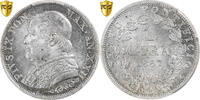 Papal States Lira Pius IX, Rome, Silber, PCGS, KM:1378 -