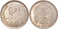 Monaco 20 Francs Münze, Louis II, ESSAI, VZ, Copper-nickel, KM:E20 -