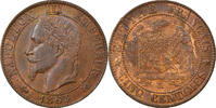 Frankreich 5 Centimes Münze, Napoleon III, Napoléon III, Bordeaux, VZ -