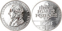 Frankreich 100 Francs Münze, Lafayette, STGL, Silber, KM:962 -