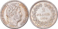 Frankreich 2 Francs Münze, Louis-Philippe, Nantes, SS, Silber -