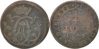 Deutsch Staaten 1/4 St Münze, COLOGNE, Clemens August, S, Kupfer -