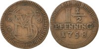 Deutsch Staaten 1-1/2 Pfenning Münze, MUNSTER, SS, Kupfer, KM:336 -