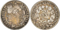 Frankreich 20 Centimes Münze, Cérès, Bordeaux, S, Silber, KM:758.3 -