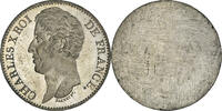 Frankreich 5 Francs Münze, Charles X, Brenet, ESSAI, VZ+, Zinn, Gadoury:623 -