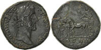 Sesterz Münze, Antoninus Pius, Rome, S+, Bronze, RIC:767a, BMC:1669 -