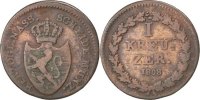 Deutsch Staaten Kreuzer Münze, NASSAU, Usingen, S, Kupfer, KM:10 -