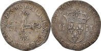 Frankreich 1/4 d'écu à la croix de face Münze, Louis XIII, Saint-Lô -