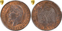 Frankreich 5 Centimes Napoleon III, Paris, Bronze, PCGS -
