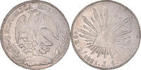 Mexiko 8 Reales 1881 Zs Münze, Zacatecas, SS+, Silber, KM:377.13