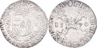 Spanische Niederlande 1/2 Écu de Bourgogne 1570 Antwerp Philip II, Antwerpen SS