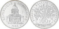 Frankreich 100 Francs Münze, Panthéon, Paris, VZ, Silber, KM:951.1 -