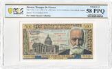 Frankreich 5 Nouveaux Francs on 500 Francs Victor Hugo, Y.113, graded -