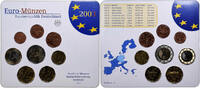 Deutschland Set 1 ct. - 2 Euro BU, Karlsruhe, STGL -