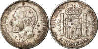 Spanien 2 Pesetas Münze, Alfonso XII, Madrid, S+, Silber, KM:678.2 -