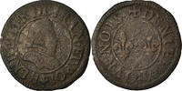 Frankreich Denier Tournois Münze, Henri III, Paris, S, Kupfer, CGKL:90 -
