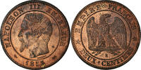 Frankreich 2 Centimes Münze, Napoleon III, Napoléon III, Rouen, VZ -