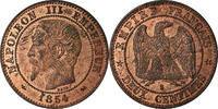 Frankreich 2 Centimes Münze, Napoleon III, Napoléon III, Rouen, VZ -