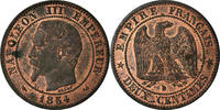 Frankreich 2 Centimes Münze, Napoleon III, Napoléon III, Rouen, VZ -