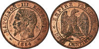 Frankreich 2 Centimes Münze, Napoleon III, Napoléon III, Rouen, UNZ -