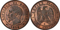 Frankreich 2 Centimes Münze, Napoleon III, Napoléon III, Rouen, VZ+ -
