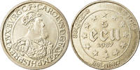 Belgien 5 Ecu Münze, Charles Quint, VZ+, Silber, KM:166 -