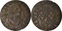 Frankreich Double Tournois Münze, Louis XIII, Vallée du Rhône, S -
