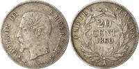 Frankreich 20 Centimes Münze, Napoleon III, Napoléon III, Paris, SS -