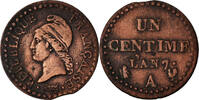 Frankreich Centime Münze, Dupré, Paris, SS, Bronze, KM:646, Gadoury:76 -