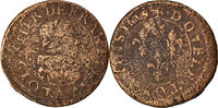 Frankreich Double Tournois Münze, Louis XIII, Stenay, SGE+, Kupfer -