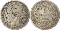 Frankreich 5 Francs Münze, Cérès, Bordeaux, S, Silber, KM:761.3 -