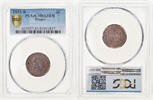 Frankreich 2 Centimes Münze, Napoleon III, Napoléon III, Rouen, PCGS -
