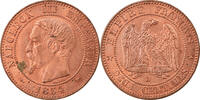 Frankreich 2 Centimes Münze, Napoleon III, Napoléon III, Lyon, UNZ -