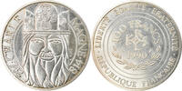 Frankreich 100 Francs Münze, Charlemagne, Pessac, ESSAI, UNZ, Silber -