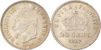 Frankreich 20 Centimes Münze, Napoleon III, Napoléon III, Paris, VZ+ -