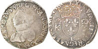 Frankreich Teston Münze, Charles IX, Bayonne, S, Silber, Sombart:4610 -