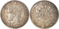 Frankreich 20 Centimes Münze, Cérès, Paris, SS, Silber, KM:758.1 -