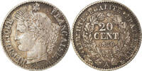Frankreich 20 Centimes Münze, Cérès, Paris, SS, Silber, KM:758.1 -