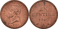 Frankreich Centime Münze, Dupré, Paris, VZ, Bronze, KM:754, Gadoury:84 -