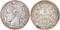 Frankreich 5 Francs Münze, Cérès, Strasbourg, SS, Silber, KM:761.2 -