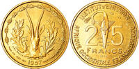 French West Africa 25 Francs Münze, Paris, ESSAI, STGL -