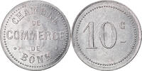 Algeria 10 Centimes Münze, Chambre de Commerce, Bône, VZ+, Aluminium -