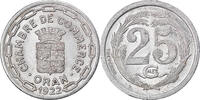Algeria 25 Centimes Münze, Chambre de Commerce, Oran, VZ+, Aluminium -