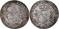 Frankreich 24 Sols, 1/5 ECU Münze, Louis XV, 1/5 Écu à la vieille tête -