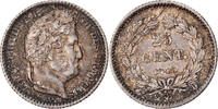 Frankreich 25 Centimes Münze, Louis-Philippe, Rouen, SS+, Silber -