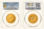 Frankreich 50 Francs Napoleon III, Paris, Uniface pattern, Gilt Bronze -