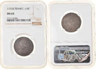 Frankreich 1/4 Ecu aux 8 L Louis XV, Amiens, TOP POP, Silber, NGC -